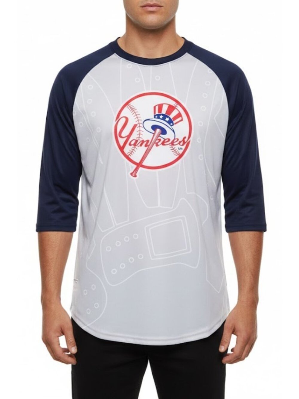 NY Yankees Sports Crate Limited Edition MLB Baseball 3/4 Sleeve Shirt Men Large